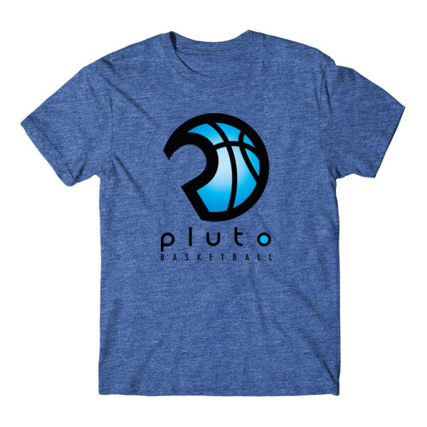 PLUTO BLUE FADE LOGO - PREMIUM T-SHIRT - ROYAL BLUE HEATHER - J9FYK5 Thumbnail