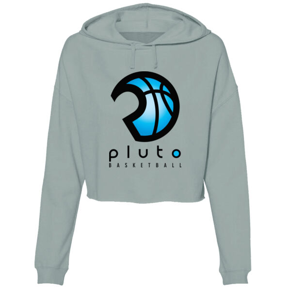 PLUTO BLUE FADE LOGO - PREMIUM WOMEN'S CROPPED HOODIE - SAGE - 8G7C49 Thumbnail