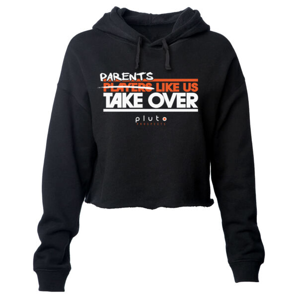 PARENTS LIKE US - PREMIUM WOMEN'S CROPPED HOODIE - BLACK - 9HZDA2 Thumbnail