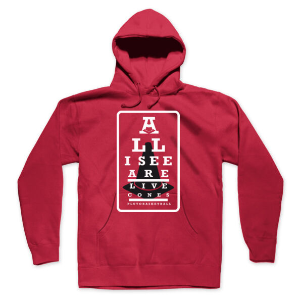 ALL I SEE ARE LIVE CONES - PREMIUM PULLOVER HOODIE - RED - FQZPNY Thumbnail